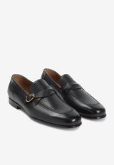 Strapped Leather Loafers