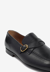 Strapped Leather Loafers