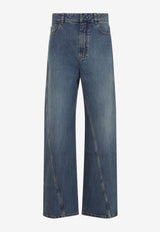 Twisted Straight-Leg Jeans