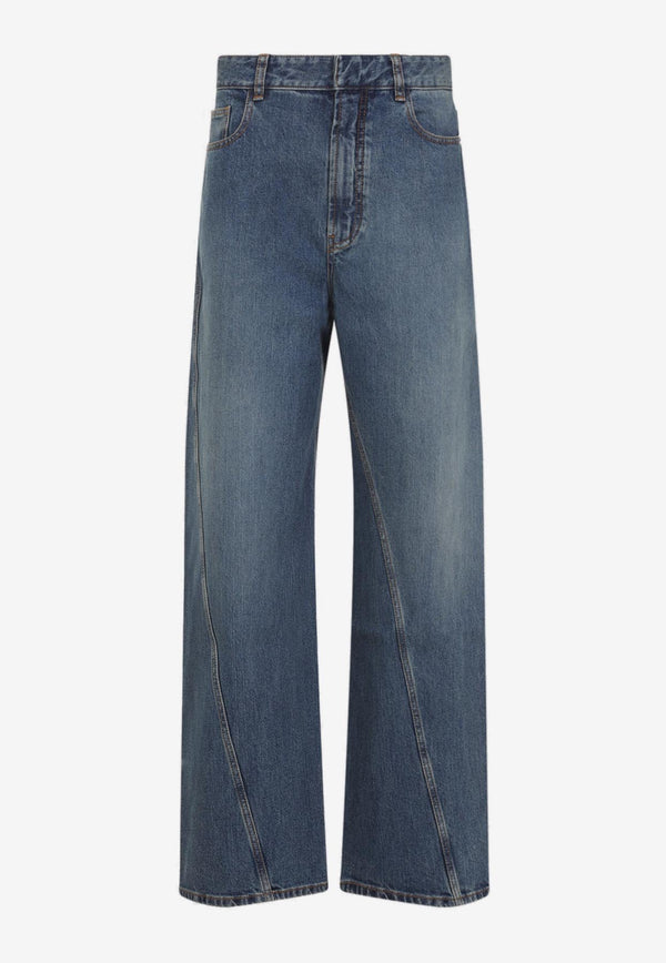 Twisted Straight-Leg Jeans