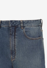 Twisted Straight-Leg Jeans