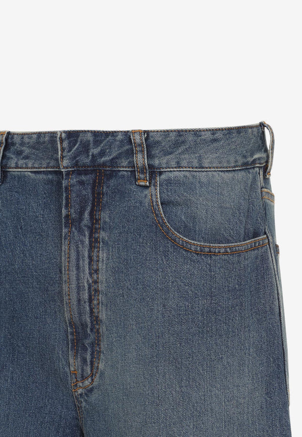 Twisted Straight-Leg Jeans