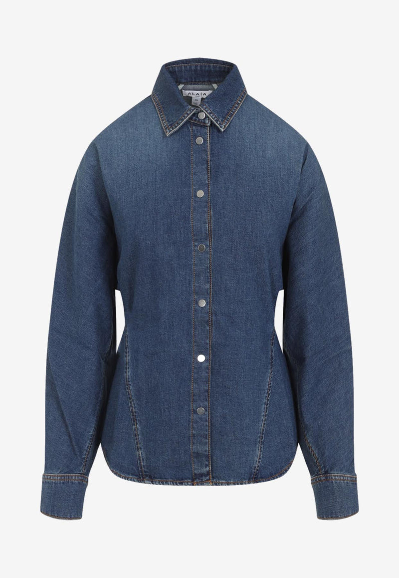 Round Denim Shirt