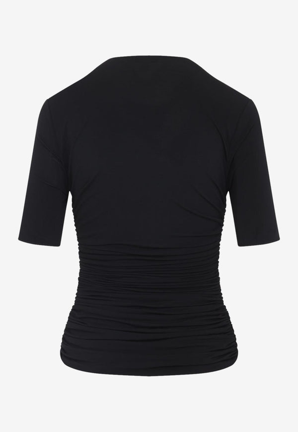 Ruched Short-Sleeved T-shirt