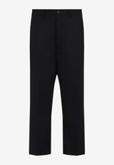 Straight-Leg Wool Pants