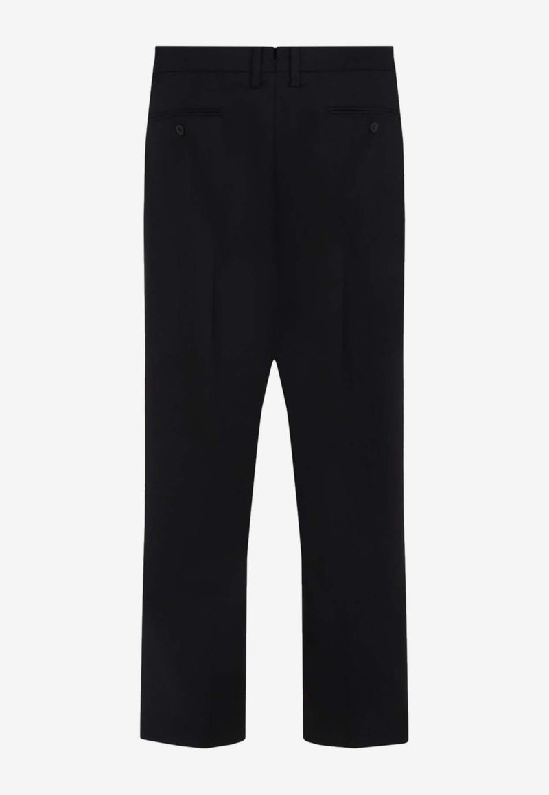 Straight-Leg Wool Pants