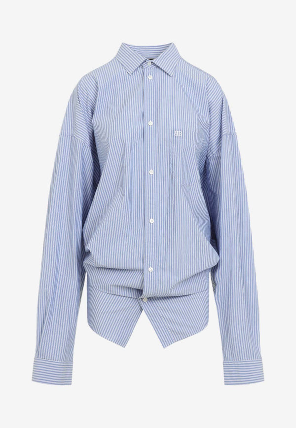 Long-Sleeved Knotted Shirt