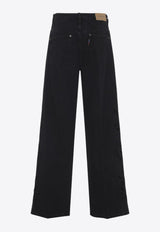 Richilieu Jeans with Perforated-Embroidery