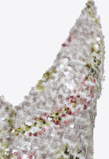 V-neck Sequined Maxi Dress