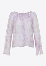 Floral Print Silk Blouse