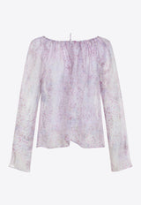 Floral Print Silk Blouse