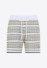 Tuck Stitch Embroidered Shorts