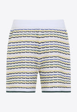 Tuck Stitch Embroidered Shorts