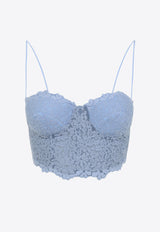 Bustier Floral Lace Cropped Top