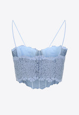 Bustier Floral Lace Cropped Top