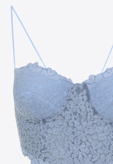 Bustier Floral Lace Cropped Top