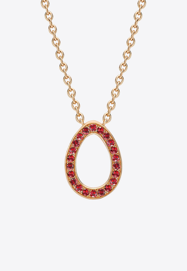 Fabergé Sasha Ruby Egg Pendant Necklace in 18-karat Rose Gold Rose Gold 1552NE2783