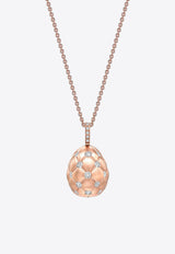 Fabergé Treillage Diamond Egg Pendant Necklace in 18-karat Rose Gold Rose Gold 158FP305