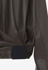 Draped Leather Jacket