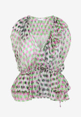 Cally Polka Dots Silk Top