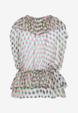 Cally Polka Dots Silk Top