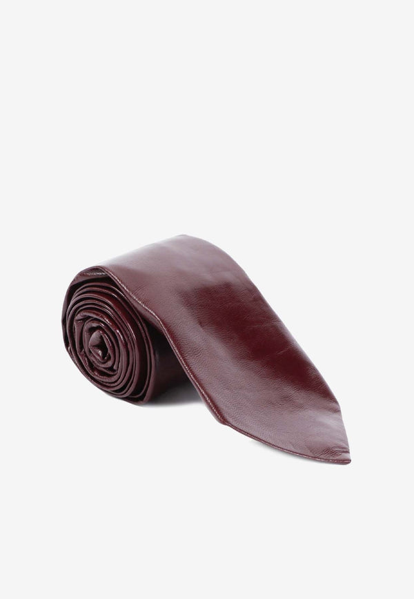 Shiny Tie in Nappa Leather