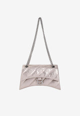 Crush Chain Shoulder Bag in Calf Leather