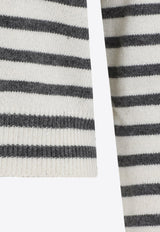 Striped Crewneck Knit Sweater