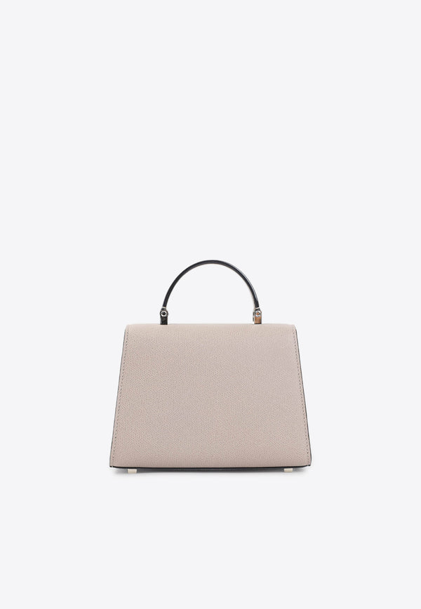 Micro Iside Leather Top Handle Bag