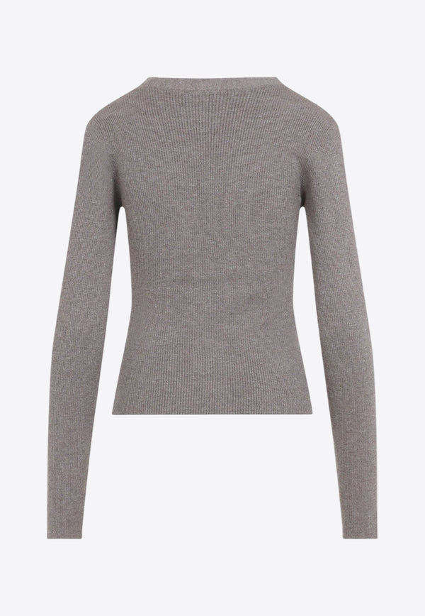 V-neck Knit Cardigan