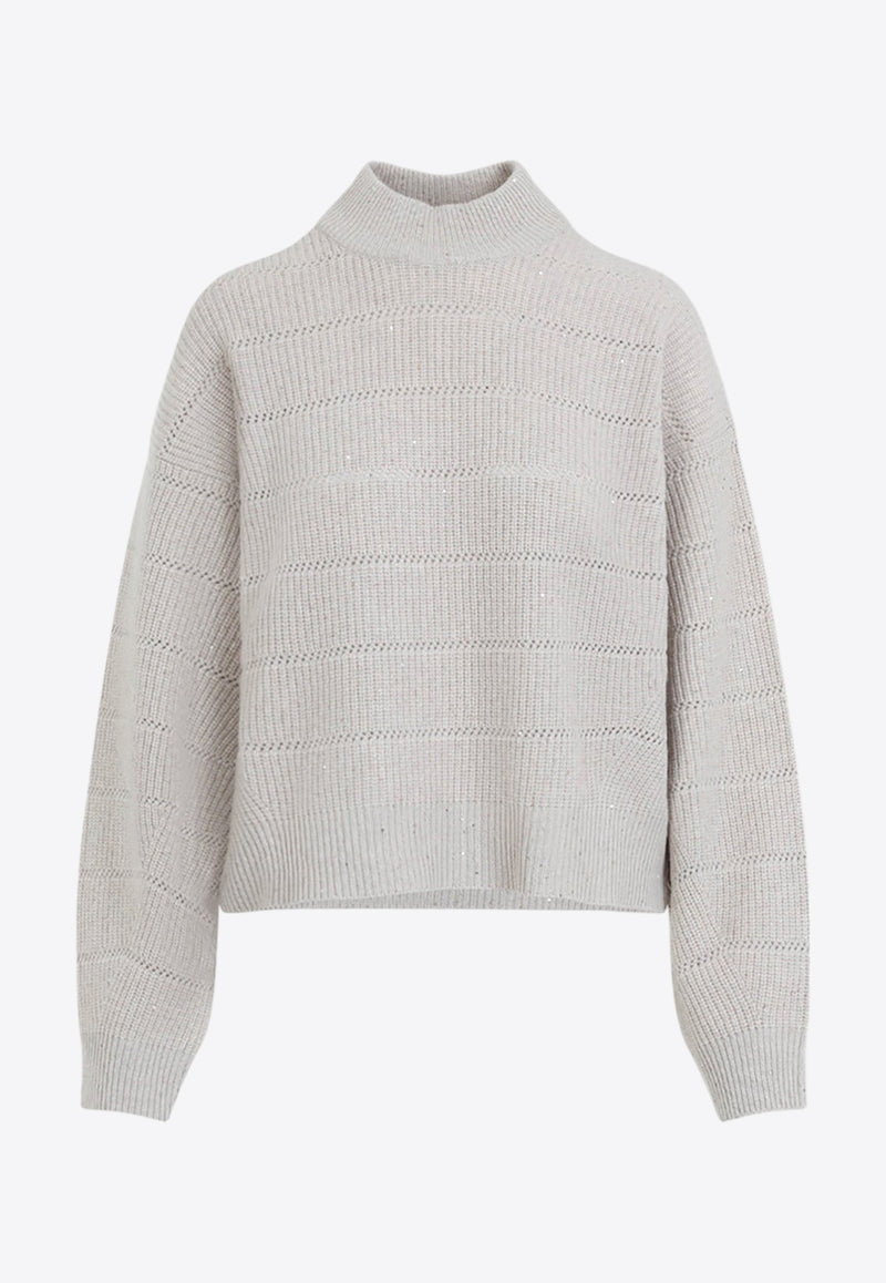 Mock-Neck Lana Cashmere Sweater