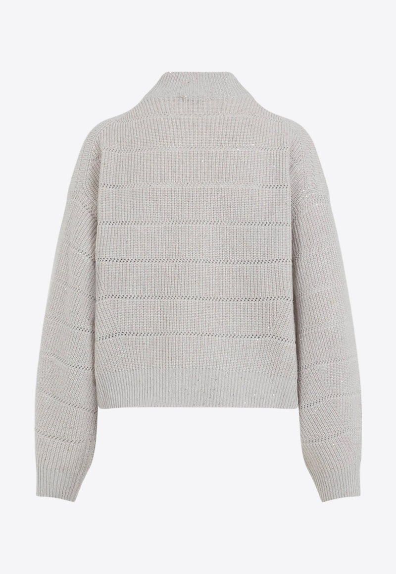 Mock-Neck Lana Cashmere Sweater