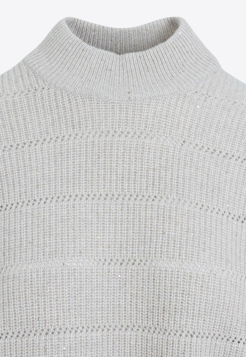 Mock-Neck Lana Cashmere Sweater