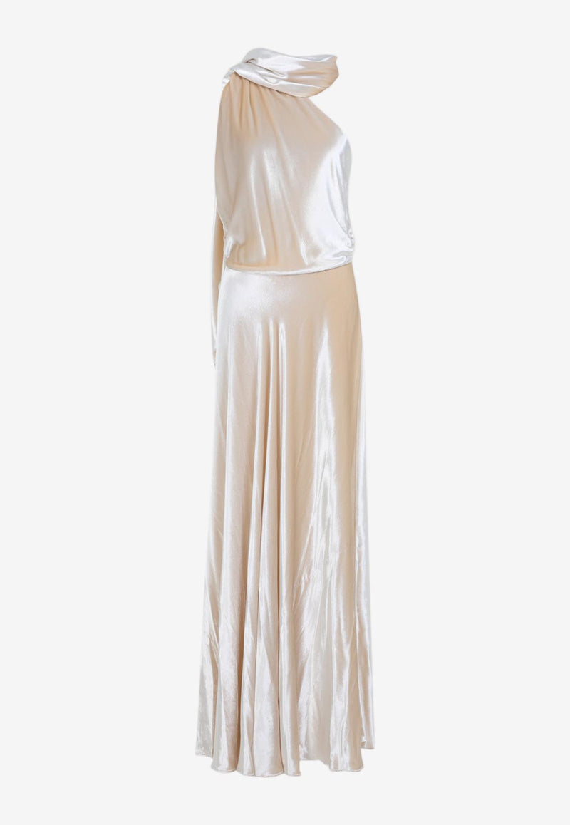 Glossy Velvet Maxi Dress