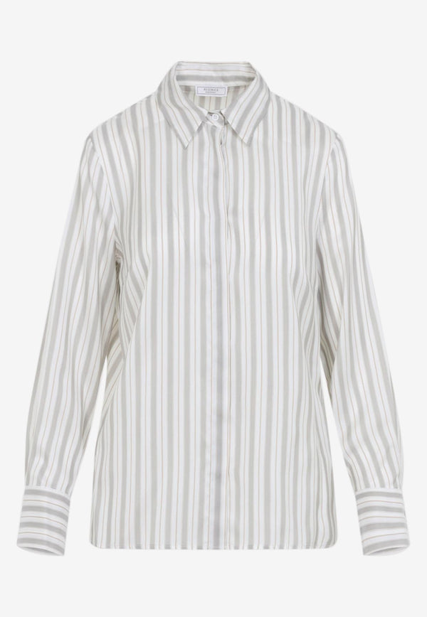 Long-Sleeved Stripe Shirt