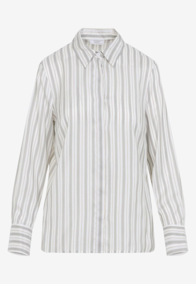 Long-Sleeved Stripe Shirt