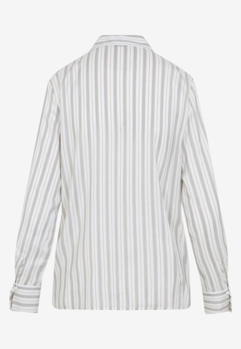 Long-Sleeved Stripe Shirt