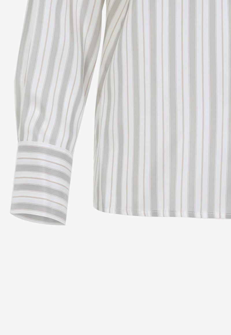 Long-Sleeved Stripe Shirt