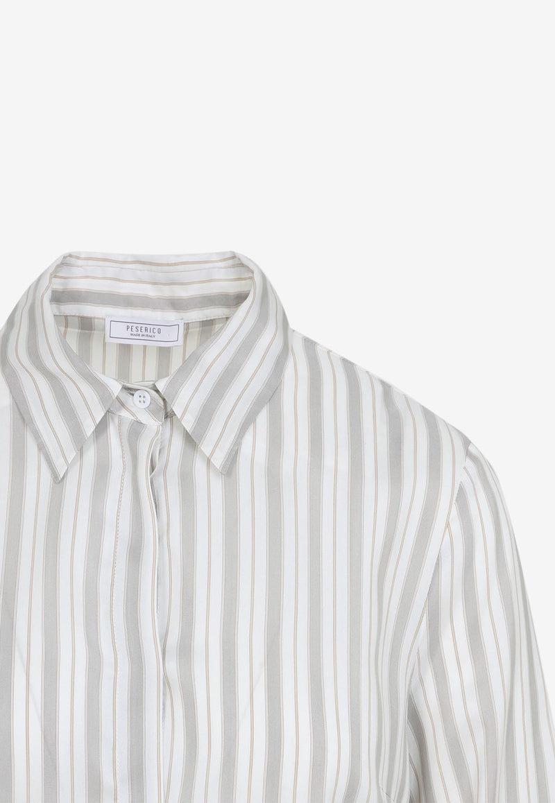 Long-Sleeved Stripe Shirt