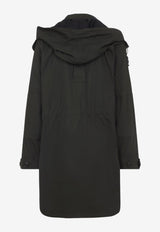 Buttoned Hooded Coat