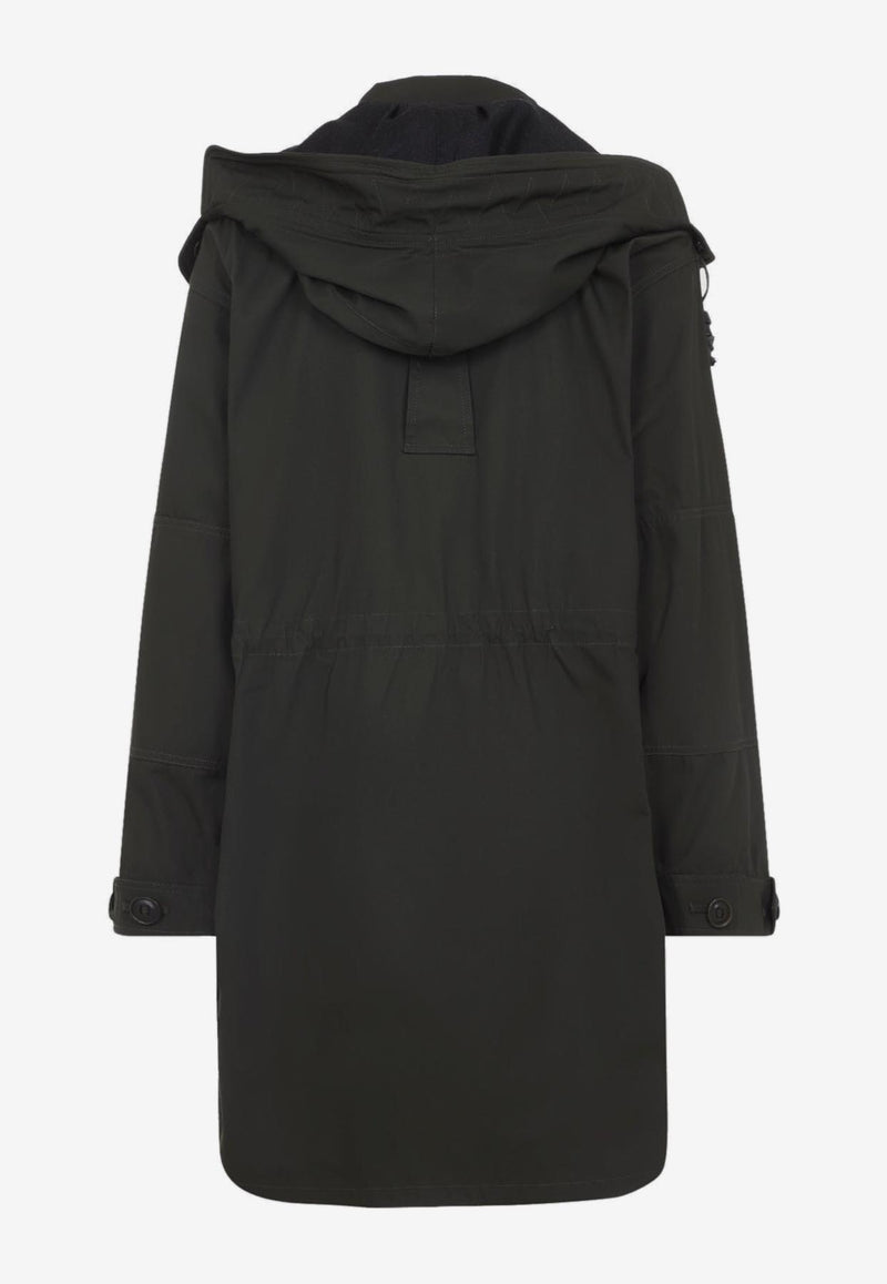 Buttoned Hooded Coat