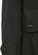 Buttoned Hooded Coat