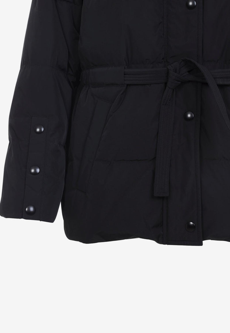 Mink-Collar Down Jacket