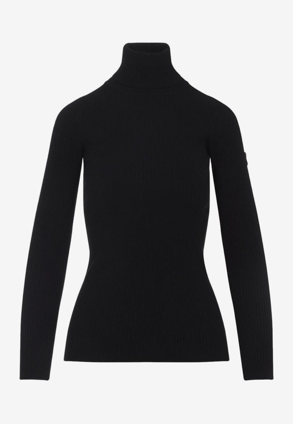 High-Neck Wool and Cashmere Sweater