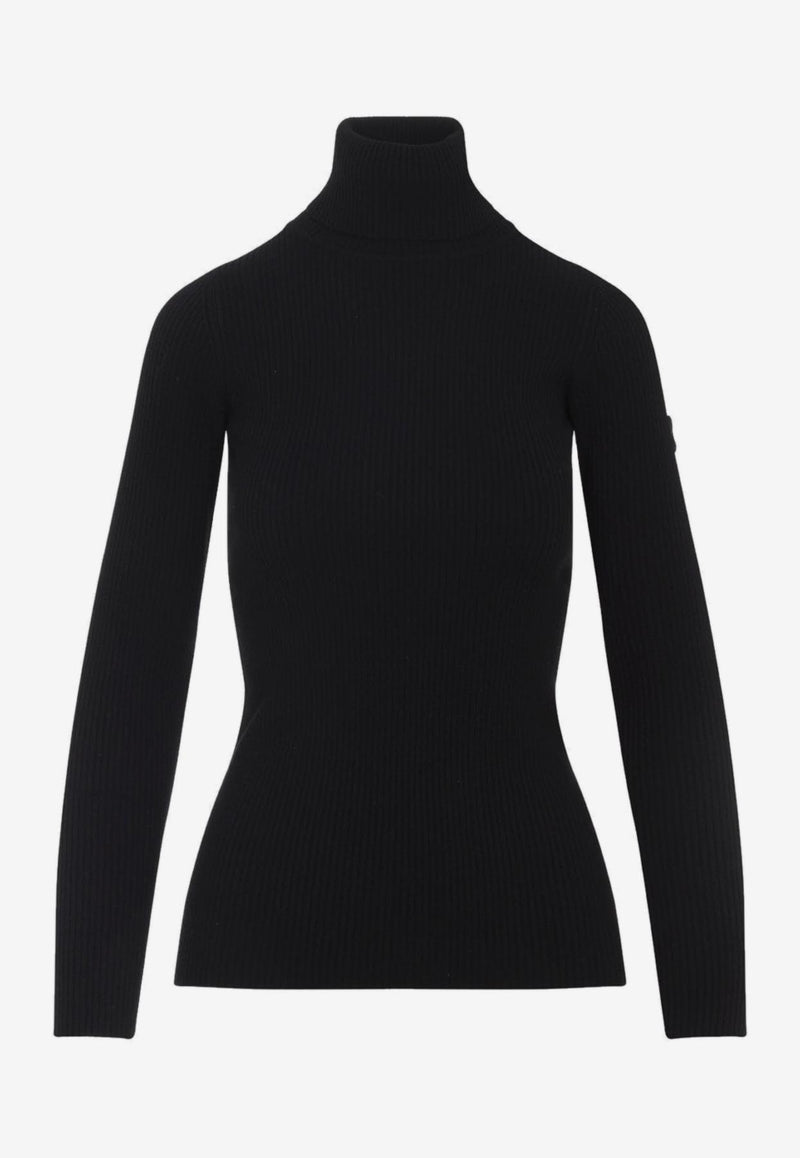 High-Neck Wool and Cashmere Sweater