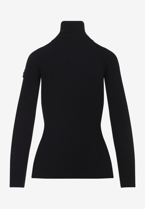 High-Neck Wool and Cashmere Sweater