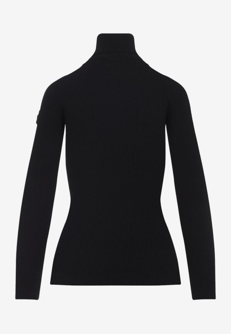 High-Neck Wool and Cashmere Sweater