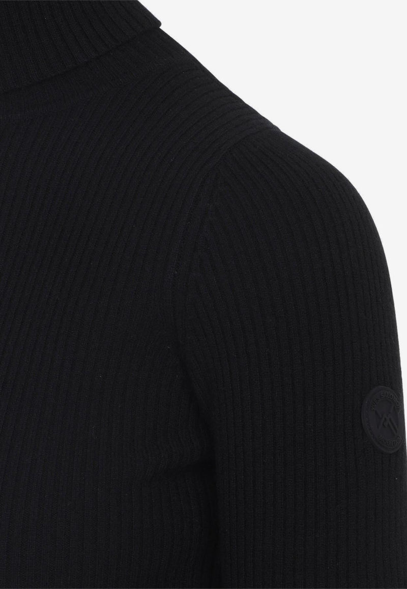 High-Neck Wool and Cashmere Sweater