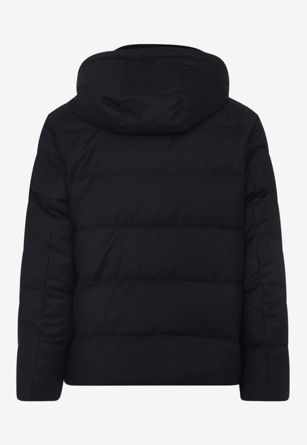 Mink-Collar Zip-Up Jacket