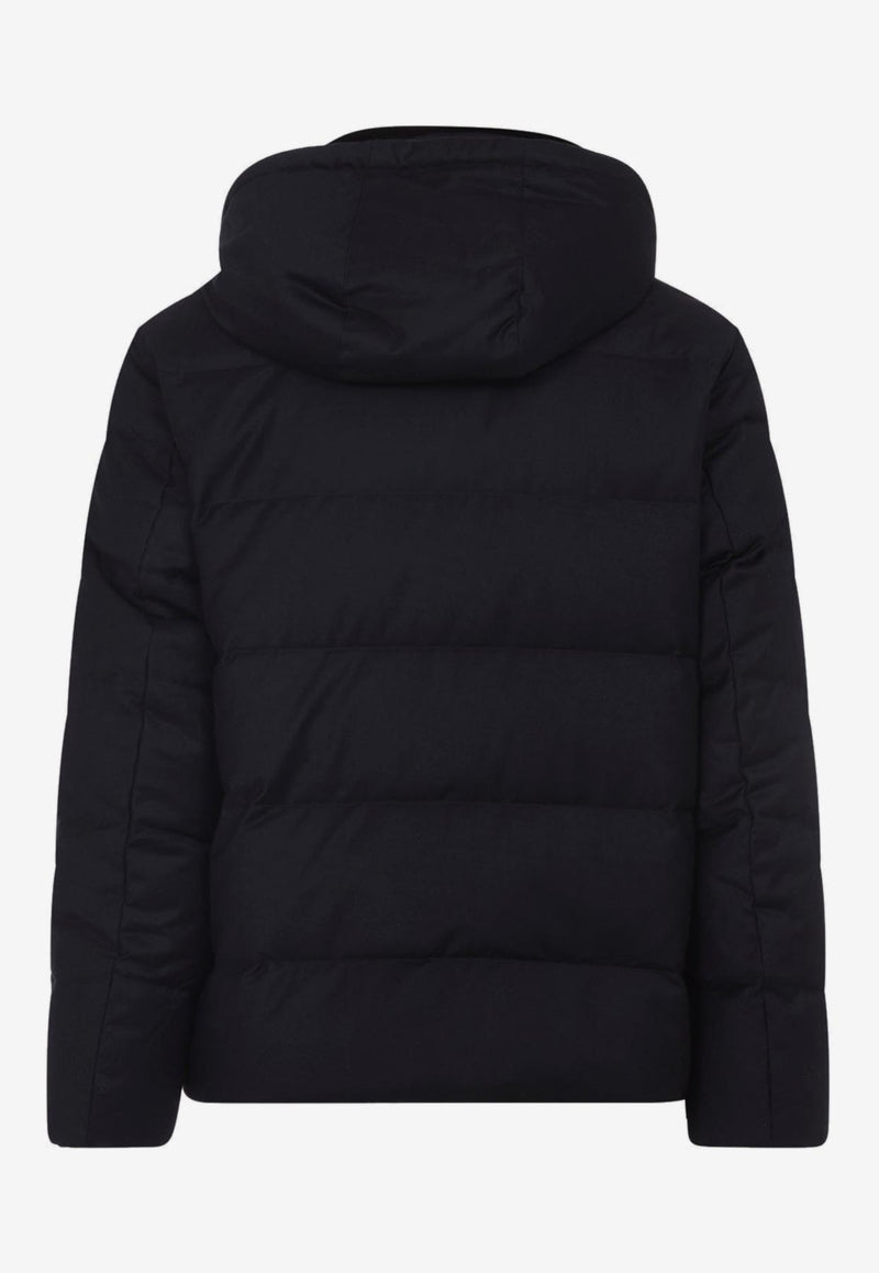 Mink-Collar Zip-Up Jacket